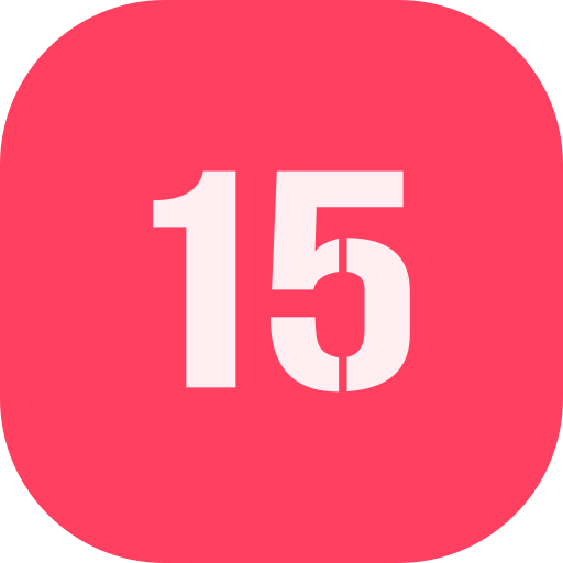 numero 15 icono gratis