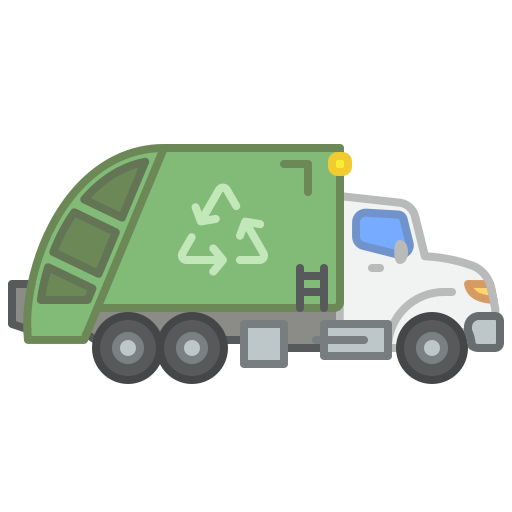 camión de reciclaje icono gratis