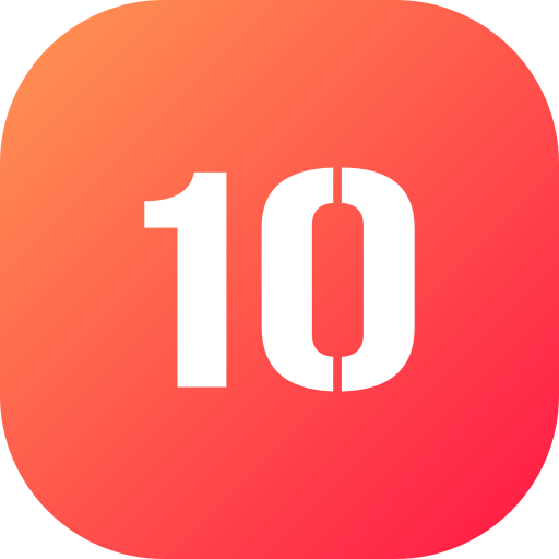 numero 10 icono gratis