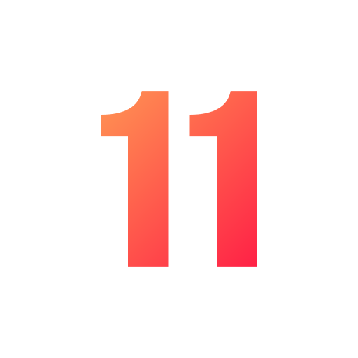 numero 11 icono gratis