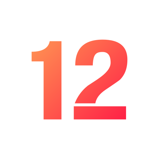 numero 12 icono gratis