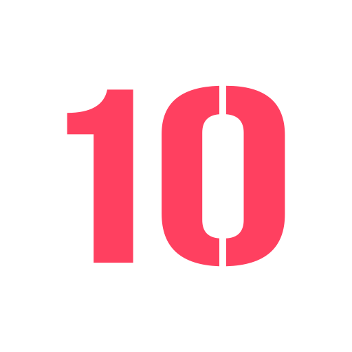 numero 10 icono gratis