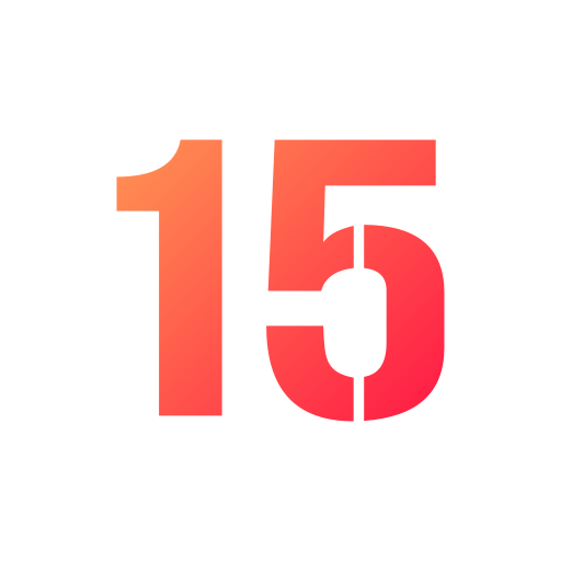 numero 15 icono gratis