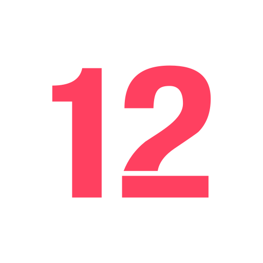 numero 12 icono gratis