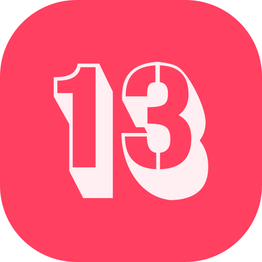 numéro 13 Icône gratuit numéro 13 Icône gratuit
