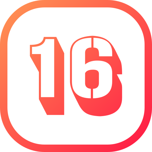 numéro 16 Icône gratuit numéro 16 Icône gratuit