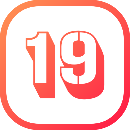 numéro 19 Icône gratuit