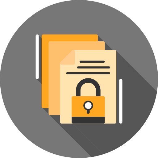 protección de documentos icono gratis