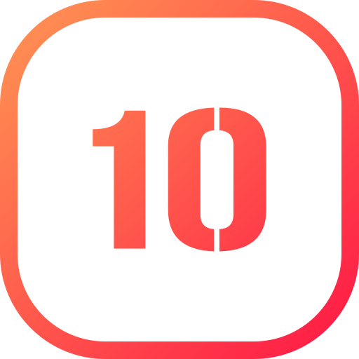 numero 10 icono gratis