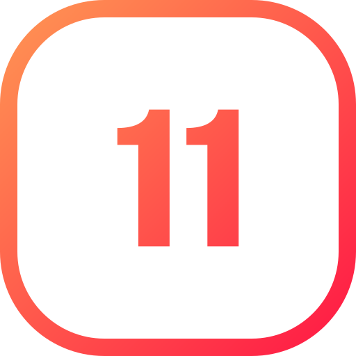 número 11 icono gratis