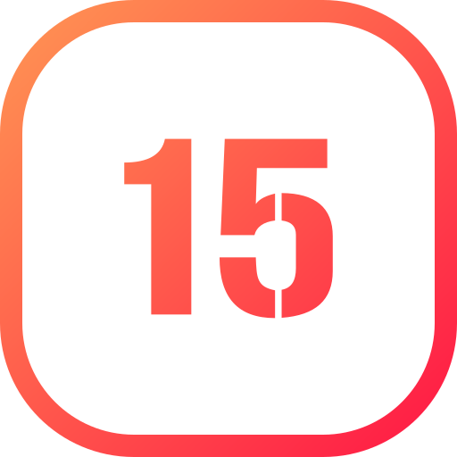 numero 15 icono gratis