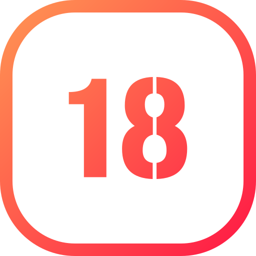 número 18 icono gratis