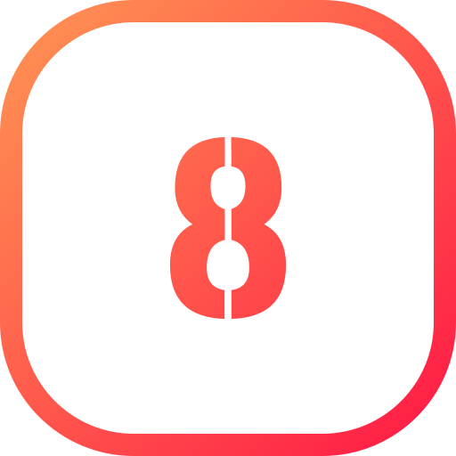 numero 8 icono gratis