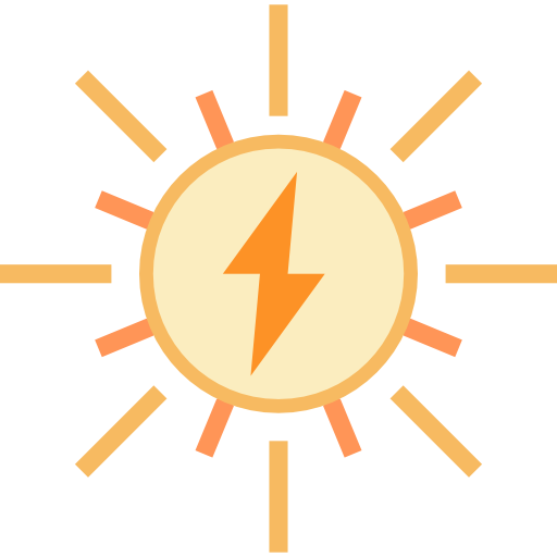 energía solar icono gratis