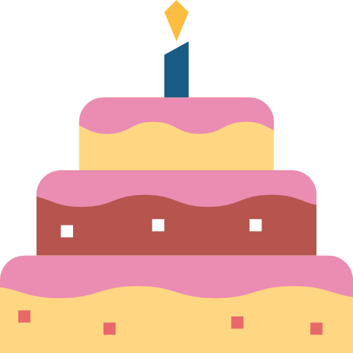 pastel de cumpleaños icono gratis