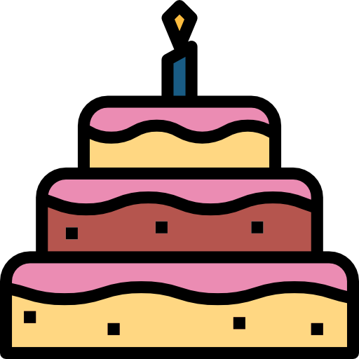 pastel de cumpleaños icono gratis