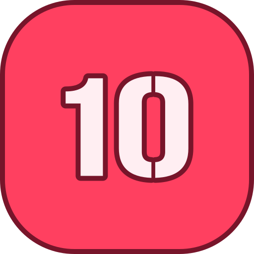 numero 10 icono gratis