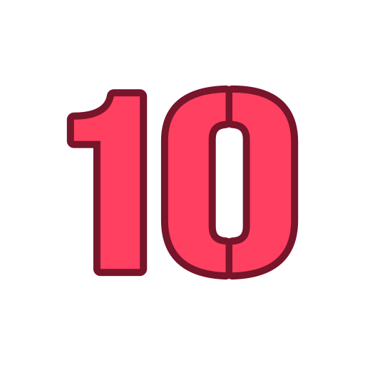 numero 10 icono gratis