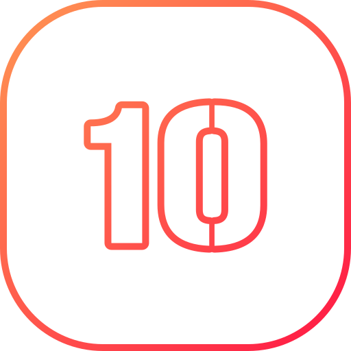 numero 10 icono gratis