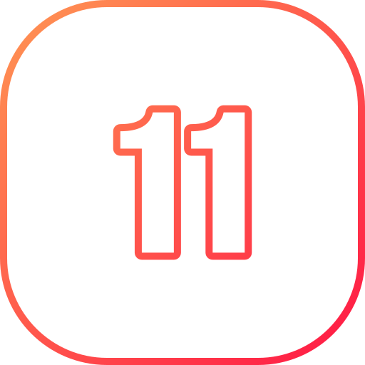 numero 11 icono gratis