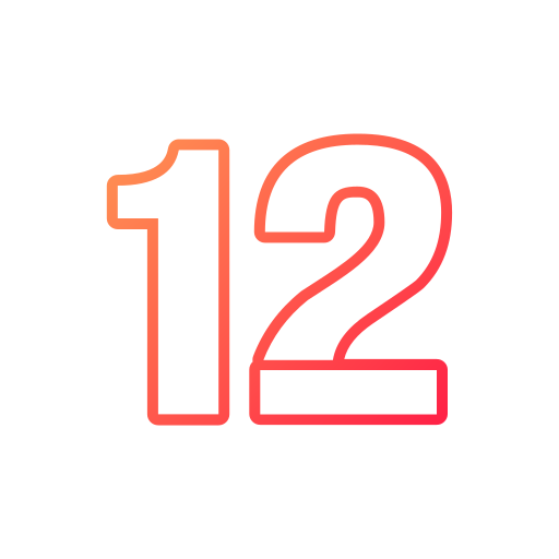 numero 12 icono gratis