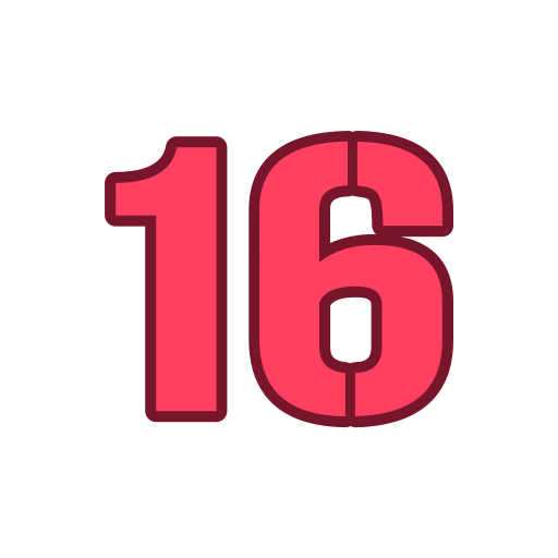 numéro 16 Icône gratuit numéro 16 Icône gratuit
