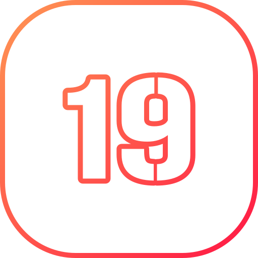 numéro 19 Icône gratuit numéro 19 Icône gratuit