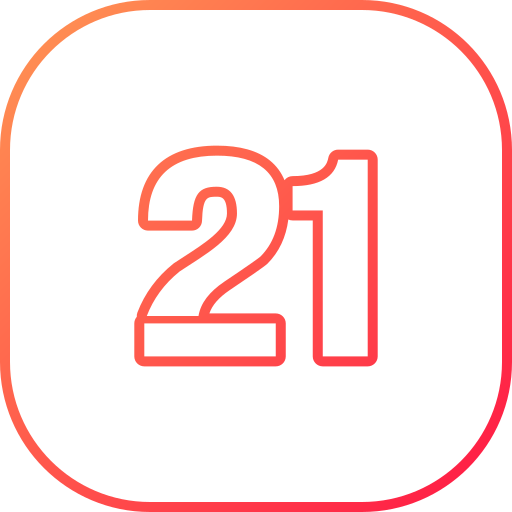 Number 21 free icon Number 21 free icon