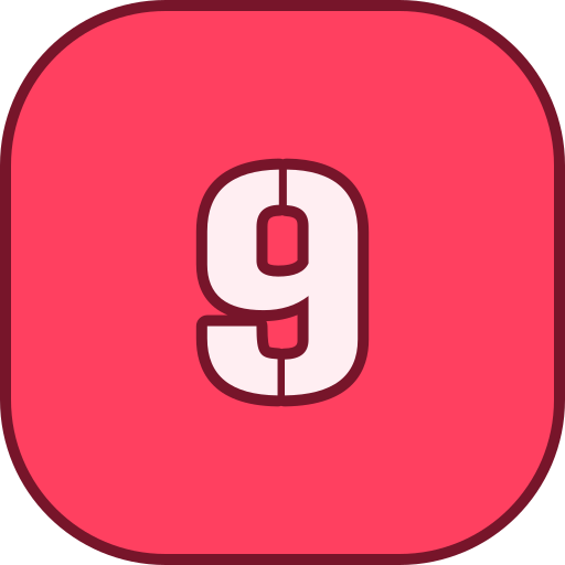 número 9 grátis ícone número 9 grátis ícone