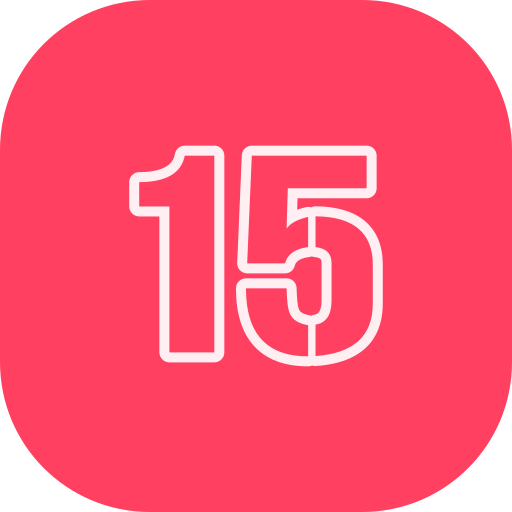 numero 15 icono gratis