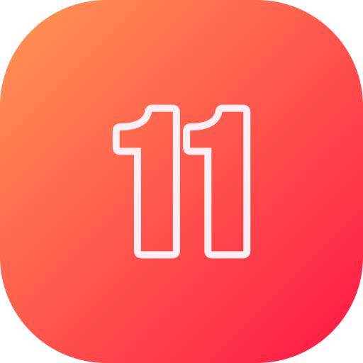 numero 11 icono gratis