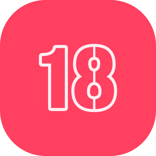 número 18 icono gratis