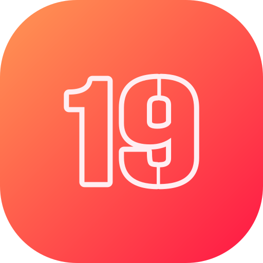 Number 19 free icon Number 19 free icon