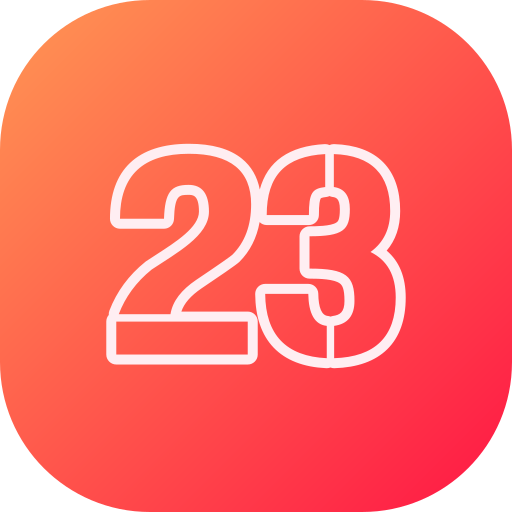 número 23 icono gratis