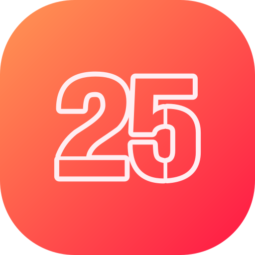Number 25 free icon