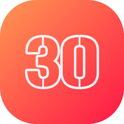 numero 30 icono gratis