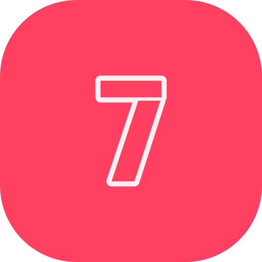 numero 7 icono gratis