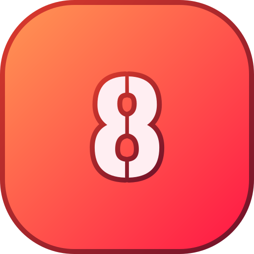 numero 8 icono gratis