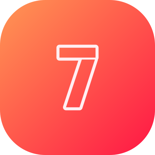 numero 7 icono gratis