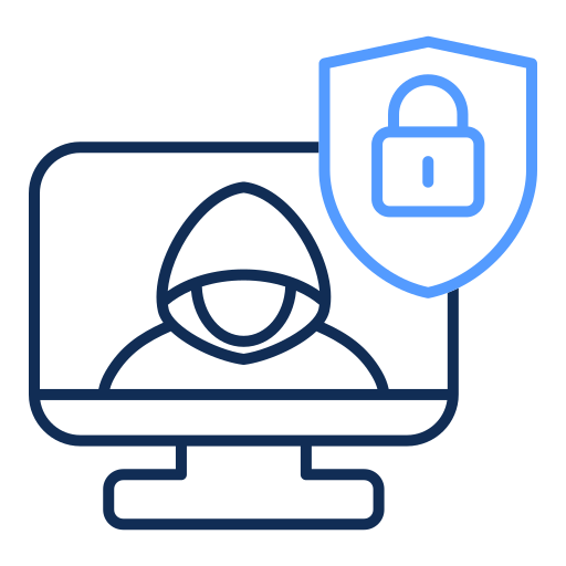 la seguridad cibernética icono gratis