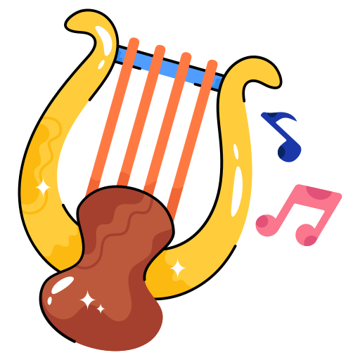 Lyre Stickers - Free entertainment Stickers