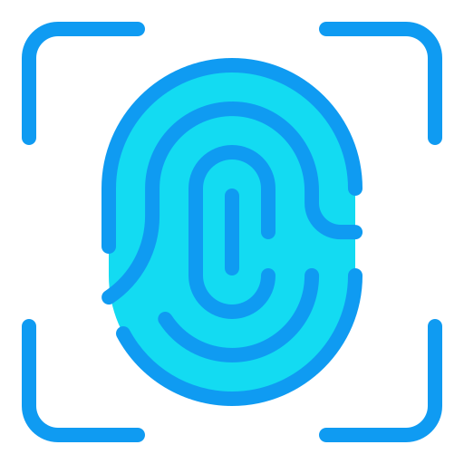 escáner de huellas dactilares icono gratis