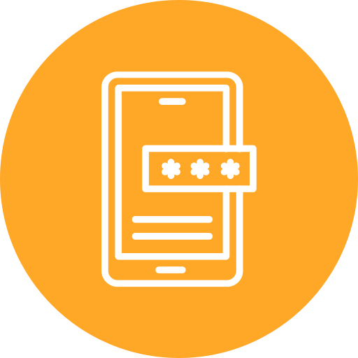 contraseña móvil icono gratis