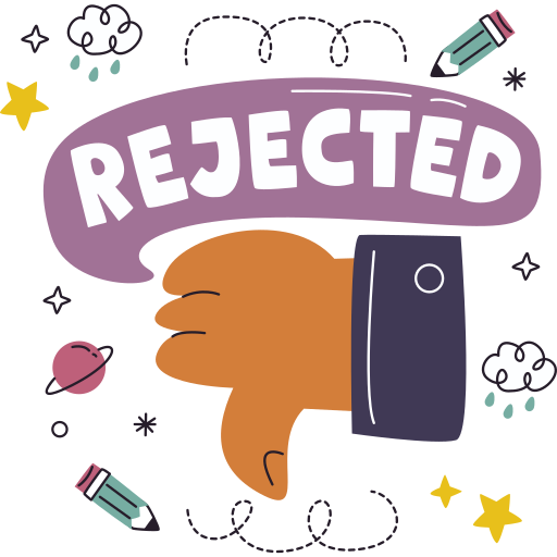 Rejected free sticker