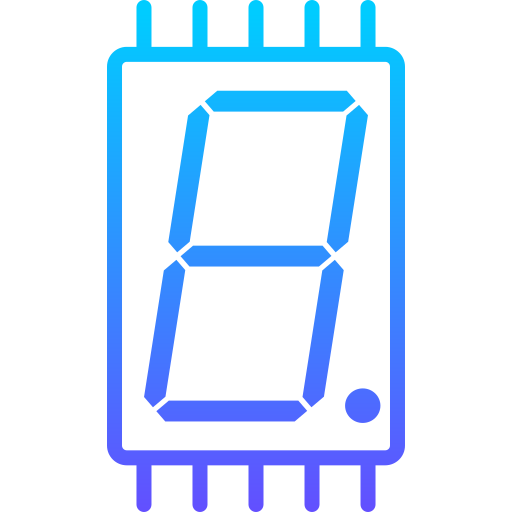 pantalla de siete segmentos icono gratis
