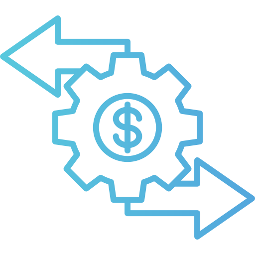 gestión financiera icono gratis