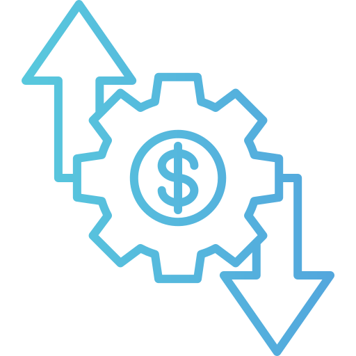 gestión financiera icono gratis