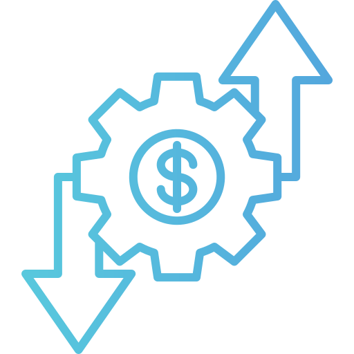 gestión financiera icono gratis