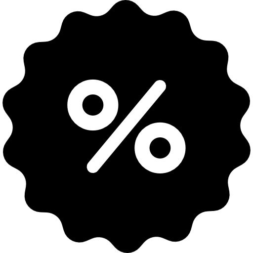 percentagem grátis ícone