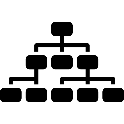 estructura jerarquica icono gratis